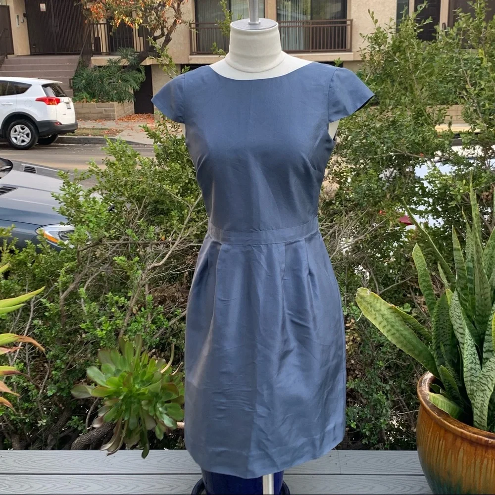 J. CREW Silk cap sleeve crewneck women’s dress new with tags size 2P